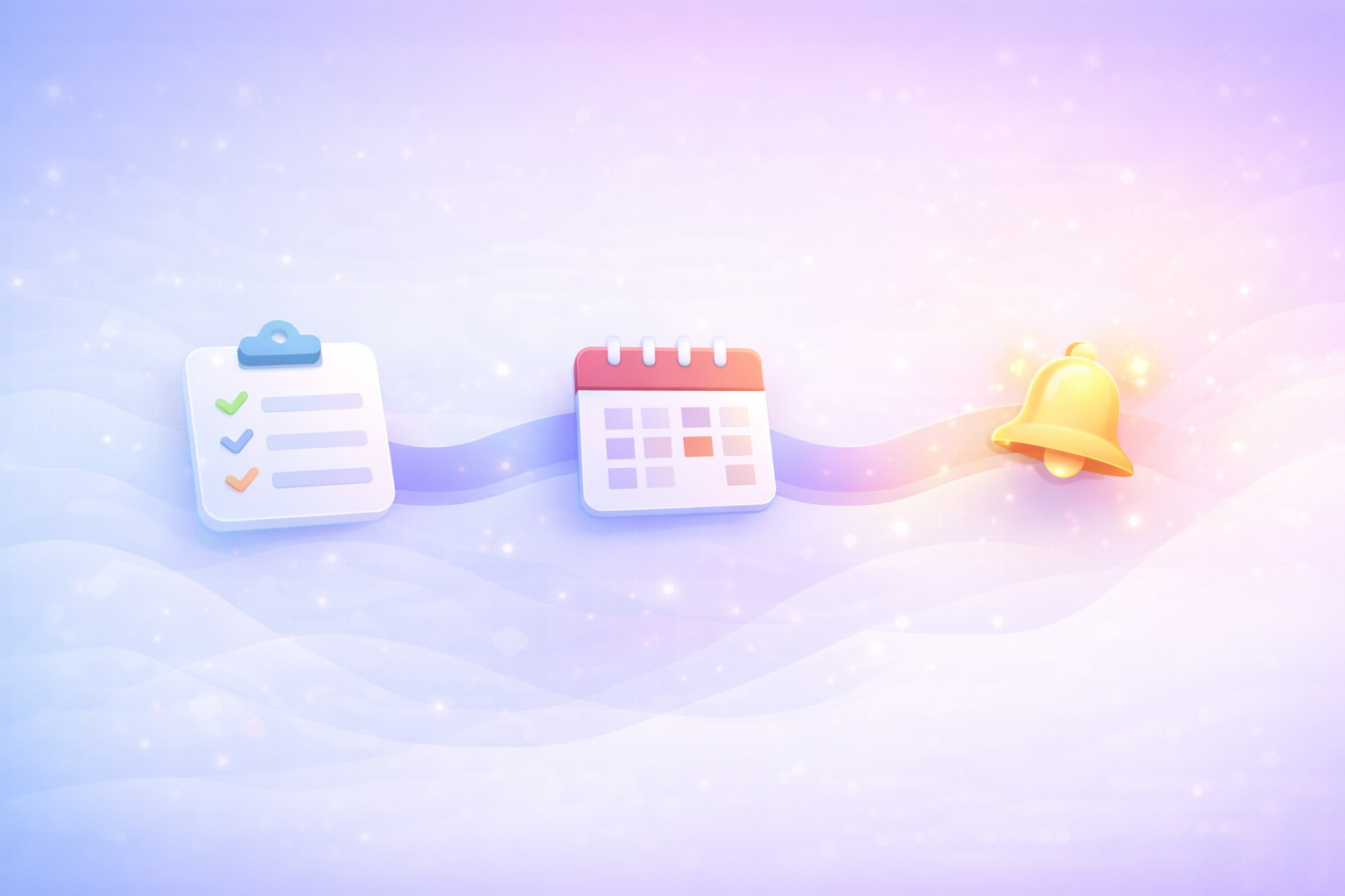 Three step workflow: capture, schedule, and get reminded